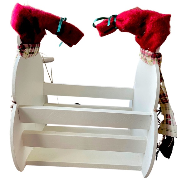 Vintage Snowman White Christmas Caddy Crate - Picture 2 of 6